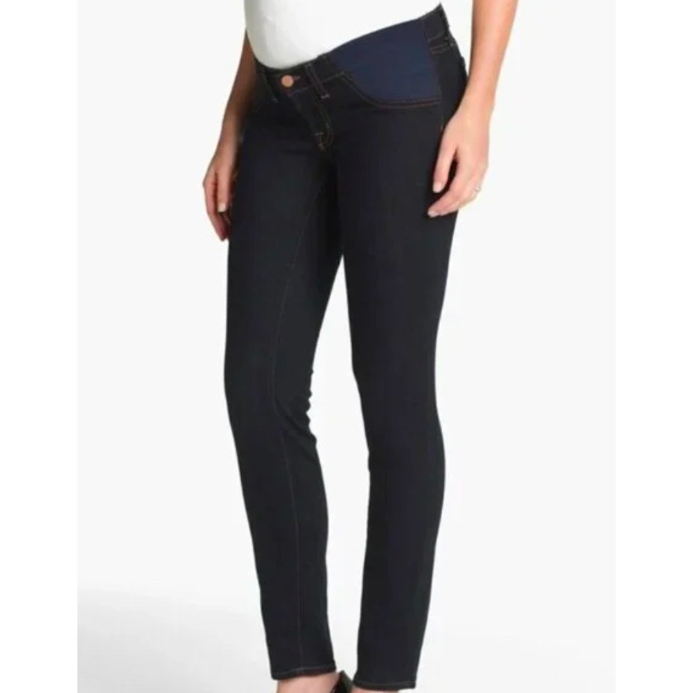 J Brand Maternity Dark Wash Skinny Jeans Size 27 Belly Panel‎ Stretch Denim